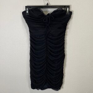 NBD strapless‎ sweetheart mini dress lace ruched